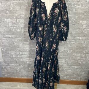 Tuckernuck Floral Black Midi Dress